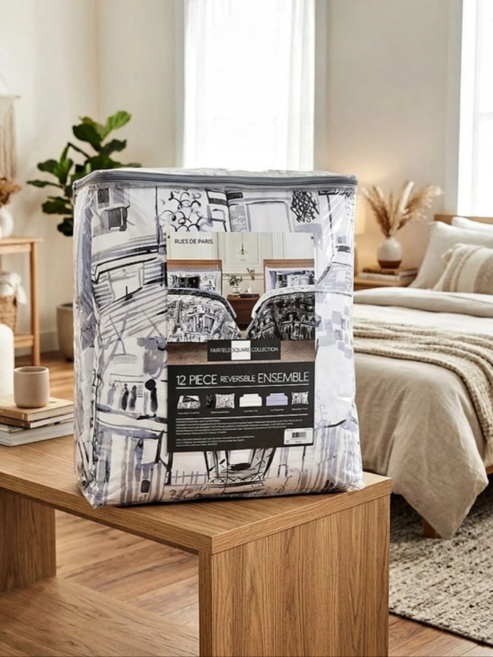 Fairfield Square Collection Rues de Paris 12-Piece Reversible Ensemble